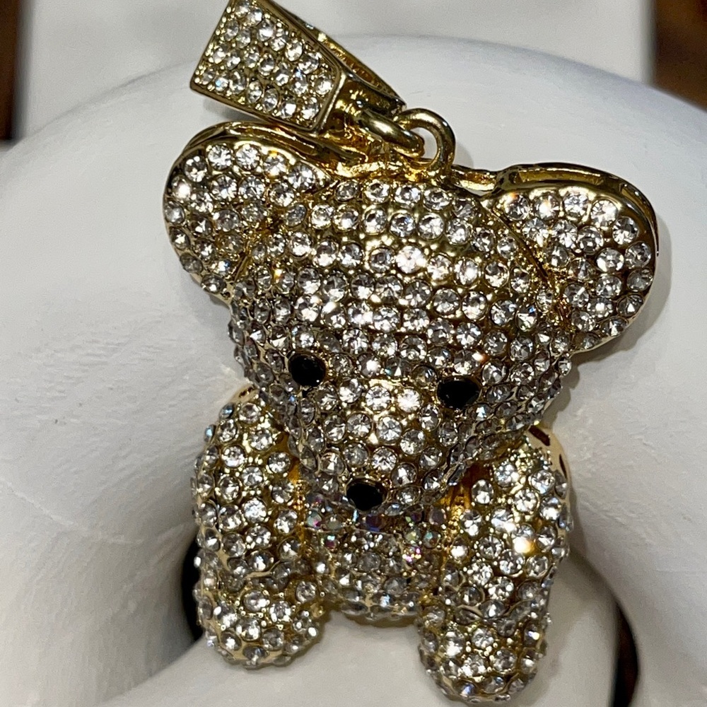 14K Gold Plated Bling Bling Bear Charm - Picture 4 of 14